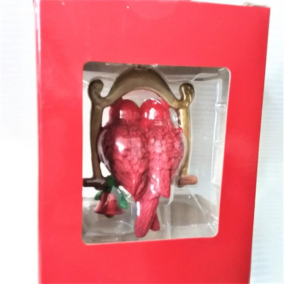 Christmas Ornament Hallmark Our 1st Tree Red Cardinals 2018 Holiday Love Couples - Picture 3 of 4